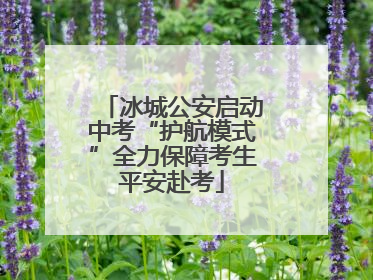 冰城公安启动中考“护航模式”全力保障考生平安赴考