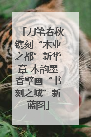 刀笔春秋镌刻“木业之都”新华章 木韵墨香擘画“书刻之城”新蓝图