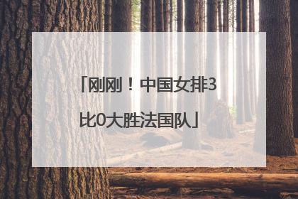 刚刚！中国女排3比0大胜法国队