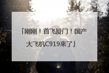 刚刚！首飞厦门！国产大飞机C919来了