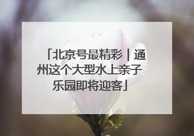 北京号最精彩｜通州这个大型水上亲子乐园即将迎客