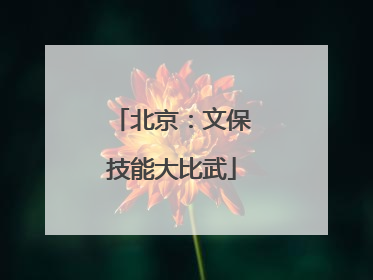北京：文保技能大比武