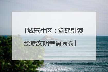 城东社区：党建引领绘就文明幸福画卷