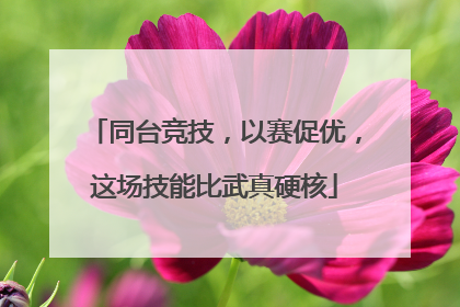 同台竞技，以赛促优，这场技能比武真硬核