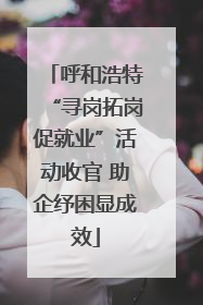 呼和浩特“寻岗拓岗促就业”活动收官 助企纾困显成效
