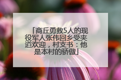 商丘勇救5人的现役军人张伟回乡受夹道欢迎，村支书：他是本村的骄傲