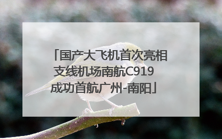 国产大飞机首次亮相支线机场南航C919成功首航广州-南阳