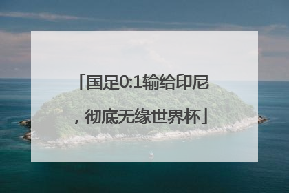 国足0:1输给印尼，彻底无缘世界杯
