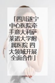 四川遂宁中心医院牵手意大利萨莱诺大学附属医院 四大领域开展全面合作