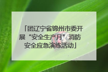 团辽宁省锦州市委开展“安全生产月”消防安全应急演练活动