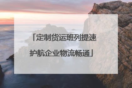 定制货运班列提速 护航企业物流畅通