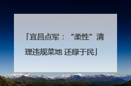 宜昌点军：“柔性”清理违规菜地 还绿于民