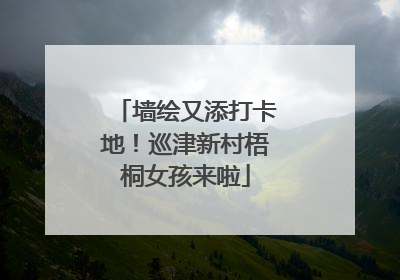 墙绘又添打卡地！巡津新村梧桐女孩来啦