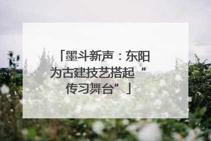 墨斗新声：东阳为古建技艺搭起“传习舞台”