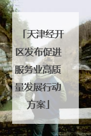天津经开区发布促进服务业高质量发展行动方案