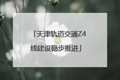 天津轨道交通Z4线建设稳步推进