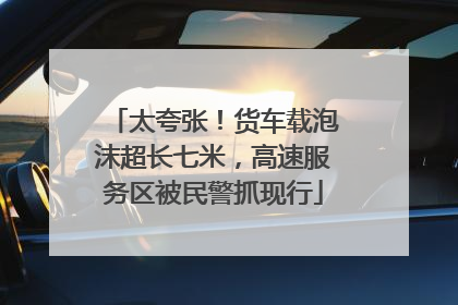 太夸张！货车载泡沫超长七米，高速服务区被民警抓现行