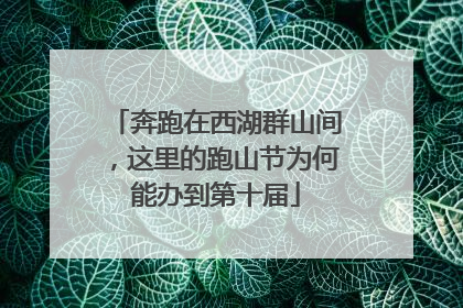 奔跑在西湖群山间，这里的跑山节为何能办到第十届