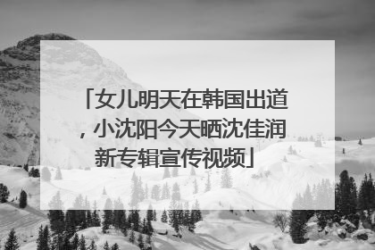 女儿明天在韩国出道，小沈阳今天晒沈佳润新专辑宣传视频