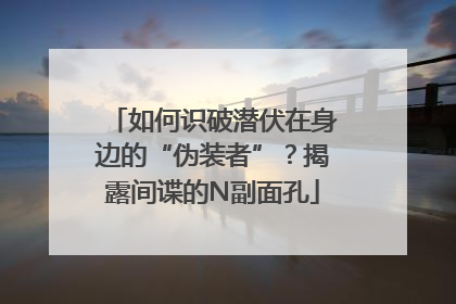如何识破潜伏在身边的“伪装者”？揭露间谍的N副面孔