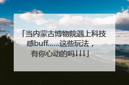 当内蒙古博物院遇上科技感buff……这些玩法，有你心动的吗↓↓↓