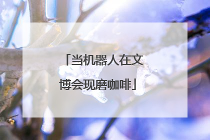 当机器人在文博会现磨咖啡