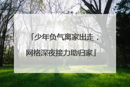 少年负气离家出走，网格深夜接力助归家