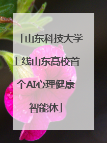 山东科技大学上线山东高校首个AI心理健康智能体