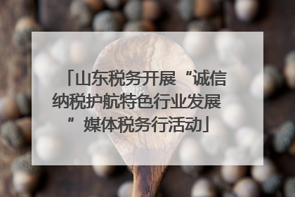 山东税务开展“诚信纳税护航特色行业发展”媒体税务行活动