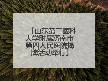 山东第二医科大学附属济南市第四人民医院揭牌活动举行