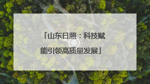 山东日照：科技赋能引领高质量发展