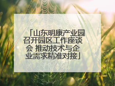 山东明康产业园召开园区工作座谈会 推动技术与企业需求精准对接