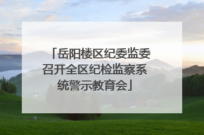 岳阳楼区纪委监委召开全区纪检监察系统警示教育会