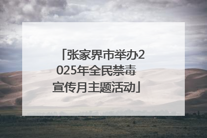 张家界市举办2025年全民禁毒宣传月主题活动