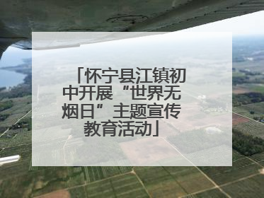 怀宁县江镇初中开展“世界无烟日”主题宣传教育活动