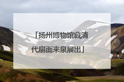 扬州博物馆藏清代扇面来泉展出