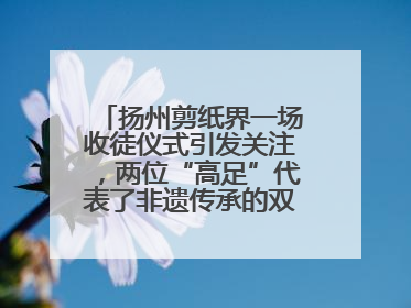 扬州剪纸界一场收徒仪式引发关注，两位“高足”代表了非遗传承的双轨力量