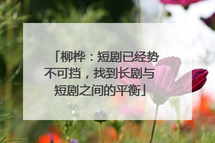 柳桦：短剧已经势不可挡，找到长剧与短剧之间的平衡