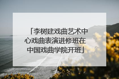 李树建戏曲艺术中心戏曲表演进修班在中国戏曲学院开班