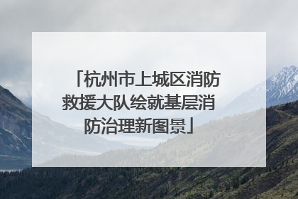 杭州市上城区消防救援大队绘就基层消防治理新图景