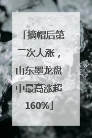 摘帽后第二次大涨，山东墨龙盘中最高涨超160%
