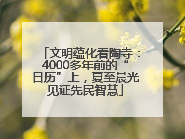 文明蕴化看陶寺：4000多年前的“日历”上，夏至晨光见证先民智慧