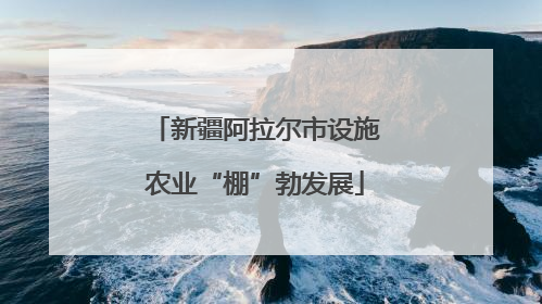 新疆阿拉尔市设施农业“棚”勃发展