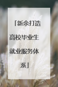 新余打造高校毕业生就业服务体系