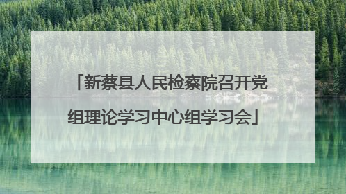 新蔡县人民检察院召开党组理论学习中心组学习会