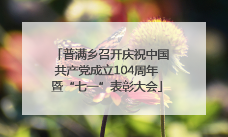 普满乡召开庆祝中国共产党成立104周年暨“七一”表彰大会