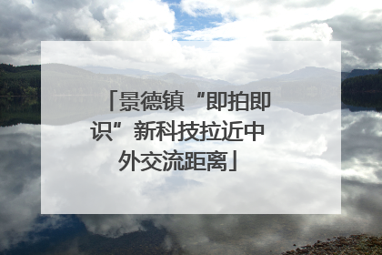 景德镇“即拍即识”新科技拉近中外交流距离