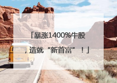 暴涨1400%牛股，造就“新首富”！