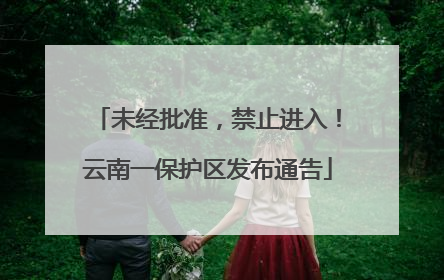 未经批准，禁止进入！云南一保护区发布通告