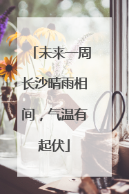 未来一周长沙晴雨相间，气温有起伏